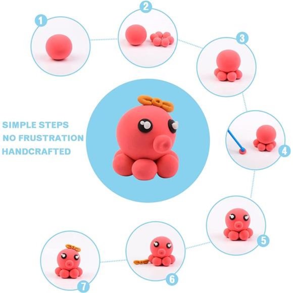 Modeling Clay Kit with 40 Pack Air Dry Clay for Kids, Model Magic Clay Set - Picture 4 of 6